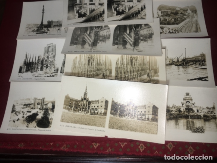 Fotografía antigua: Barcelona Colección completa 14 fotografías estereoscopícas originales excelente conservación - Foto 5 - 180826297