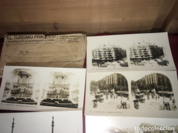 Fotografía antigua: Barcelona Colección completa 14 fotografías estereoscopícas originales excelente conservación - Foto 6 - 180826297