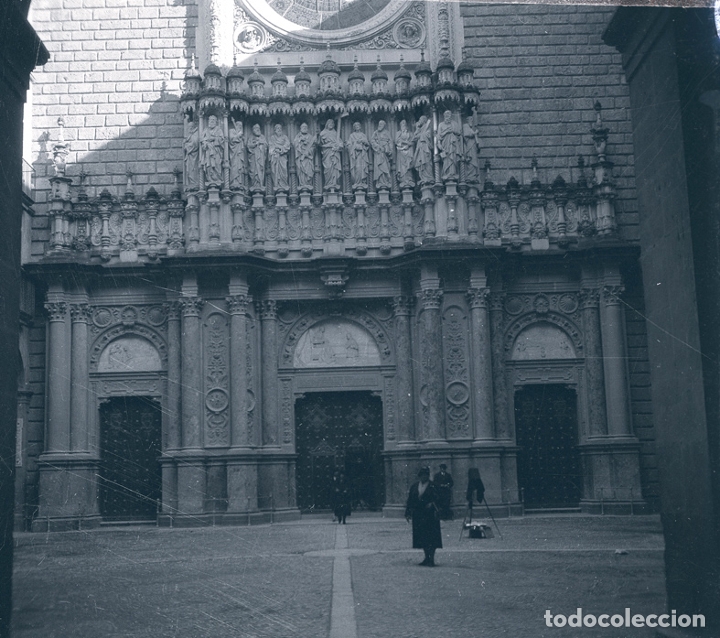 Antique Photography: SANTA MARIA DE MONTSERRAT NEGATIVO ESTEREOSCOPICO CELULOIDE