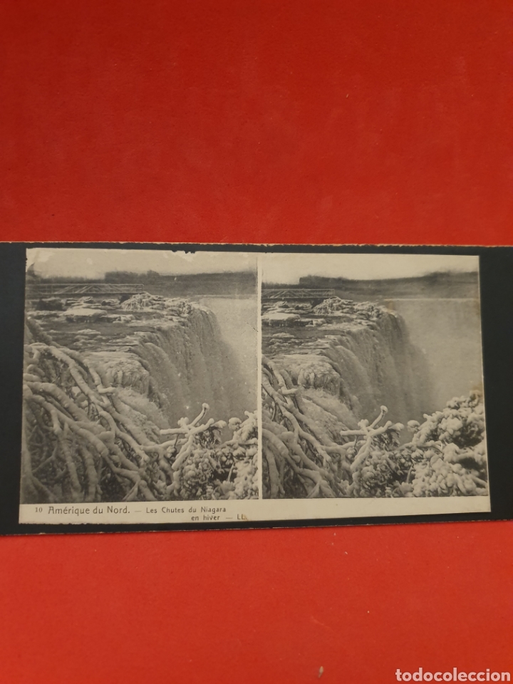 Fotografia antica: Amerique du Nord.les chutes du Niagara en Hiver.1890-1900 Aprox.