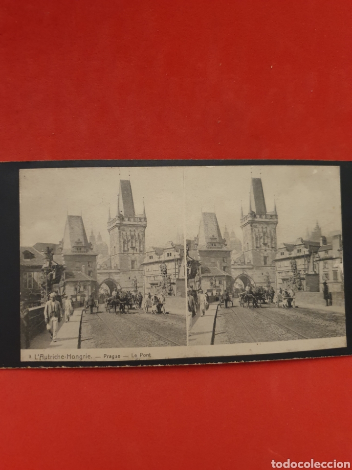 Antique Photography: L'Autriche Hongrie Prague.Le Pont.1890-1900 Aprox.