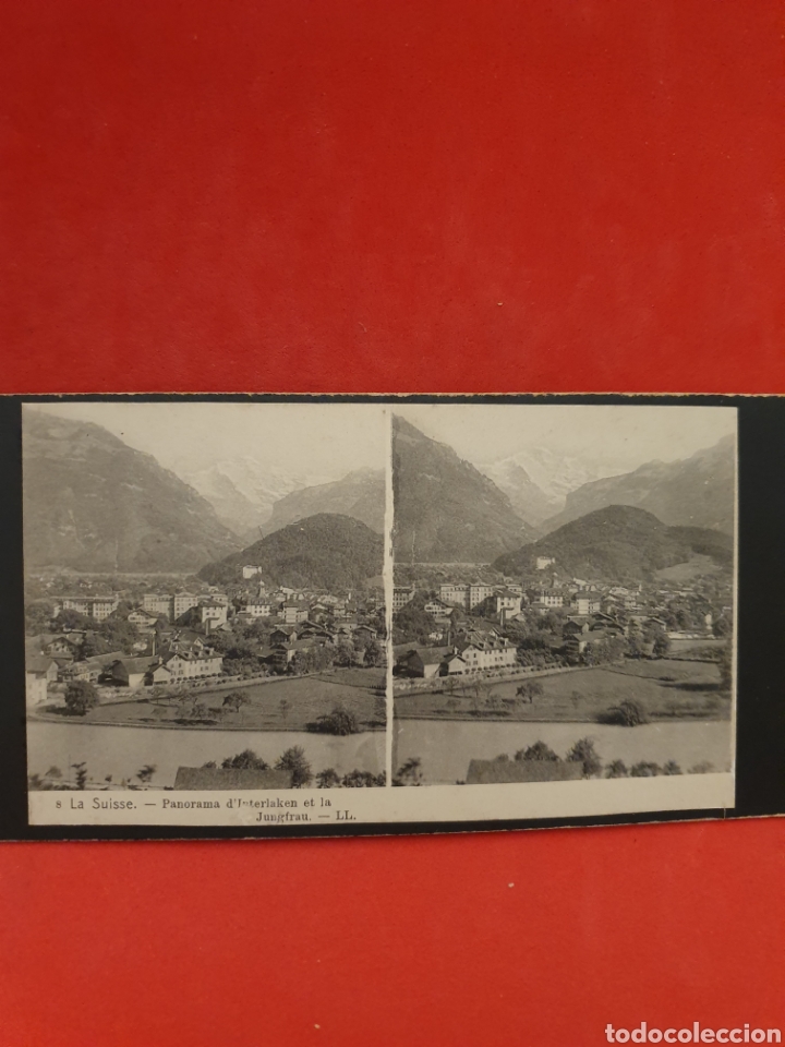 Antique Photography: La Suisse.Panorama D' Interlaken.1890-1900 Aprox.