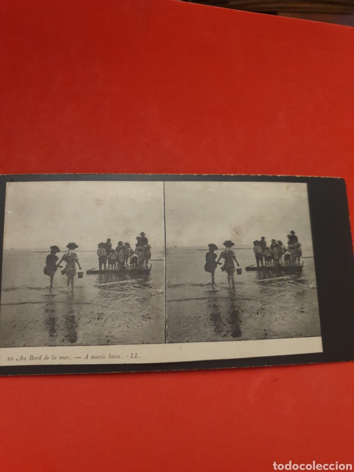 Photographie ancienne: Au Bord de la Mar.1890 -1900 Aprox.