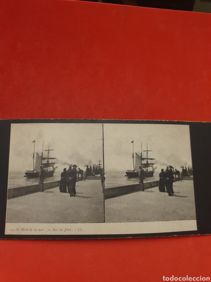 Antique Photography: Au Bord de la mer.Sur la Jetee.1890-1900Aprox.