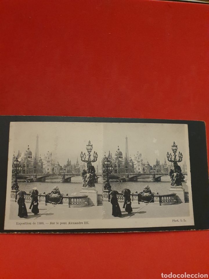 Fotografia antica: Exposicion de 1900.Sur le Pont Alexandre.1890-1900 Aprox.