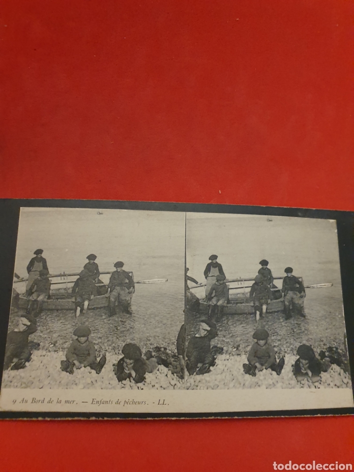 Fotografia antica: Au de Bord de la mer.Enfants.1890-1900 Aprox.