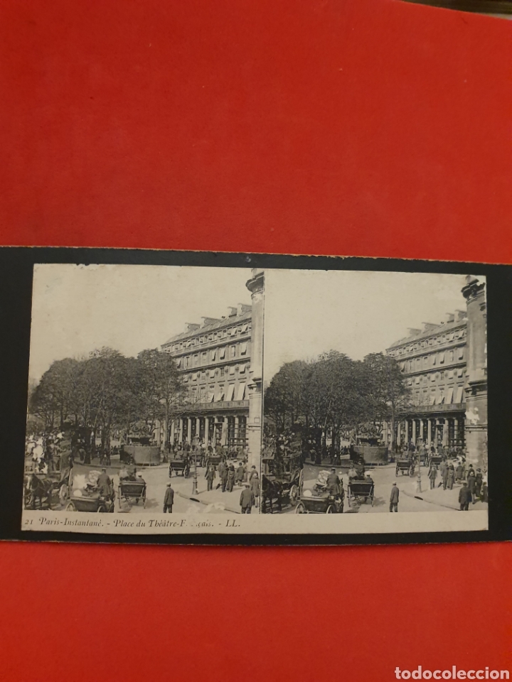 Photographie ancienne: Place du Theatre.Paris.1890-1900 Aprox.