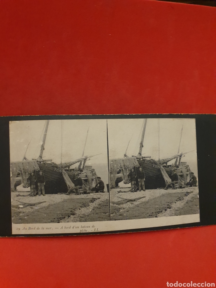 Photographie ancienne: Au Bord de la mer. A Bord d'un Bateau de Pecbe.1890-1900 Aprox.