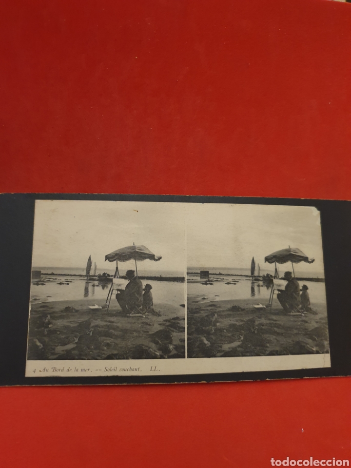 Fotografia antiga: Au Bord de la Mer. Soleil Couchant.