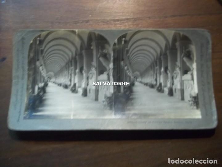 Fotografia antiga: FOTOGRAFIA ESTEREOSC&Oacute;PICA, GENOA.GENOVA.ITALY.ITALIA.GALERIA CAMPO SANTO.