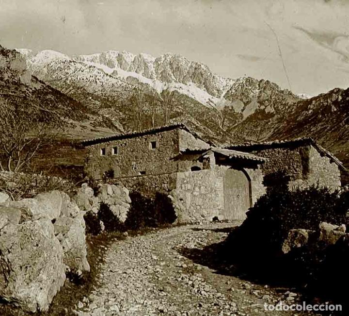 Fotografia antiga: PIRINEO. Cara norte del Pedraforca al fondo. Preciosa imagen. c. 1925