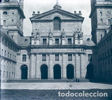 Antique Photography: IGLESIA DEL ESCORIAL NEGATIVO CRISTAL ESTEREOSCOPICA
