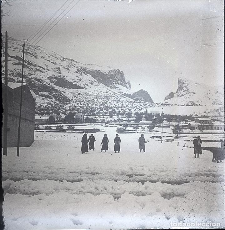 Antique Photography: ALCOY NEVADA NEGATIVO CRISTAL ESTEREOSCOPICO