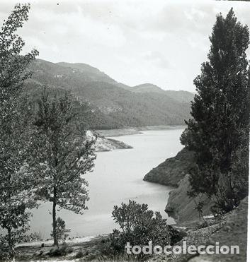 Fotografia antiga: CHERA PANTANO DE BUSEROS CRISTAL ESTEREOSCOPICO POSITIVO