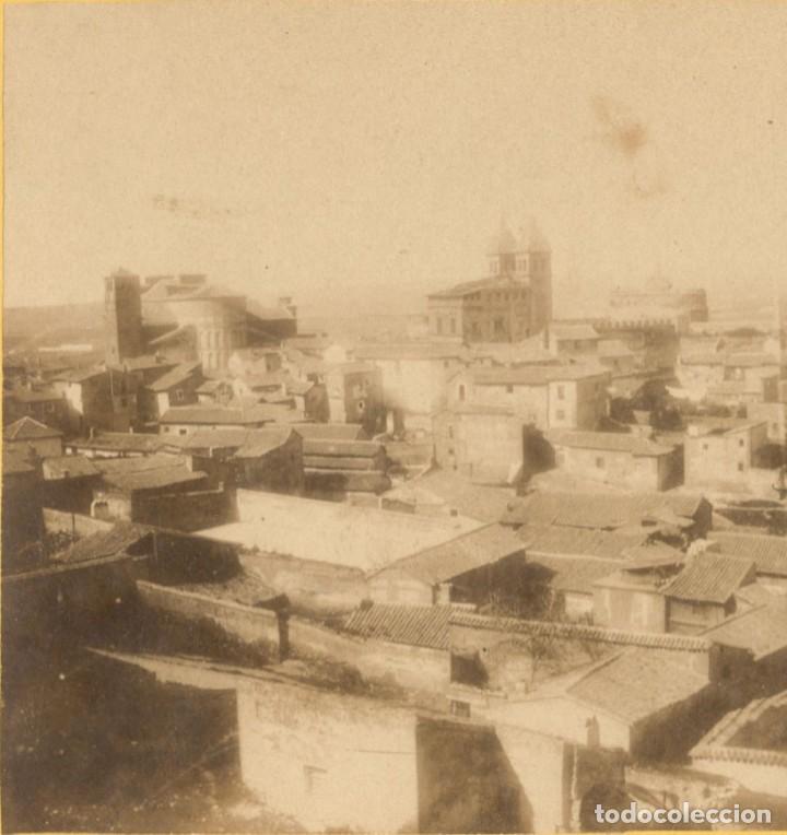 Fotografia antiga: FOTOGRAF&Iacute;A ESTEREOSC&Oacute;PICA - VISTA DE LA CIUDAD DE TOLEDO - HACIA 1865