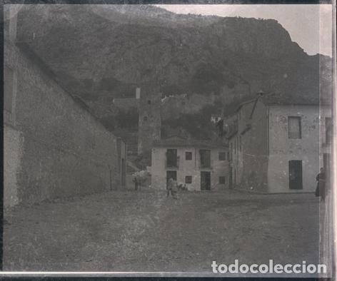 Antique Photography: VILLAROYA DE LOS PINOS TERUEL NEGATIVO ESTEROSCOPICO CELULOIDE