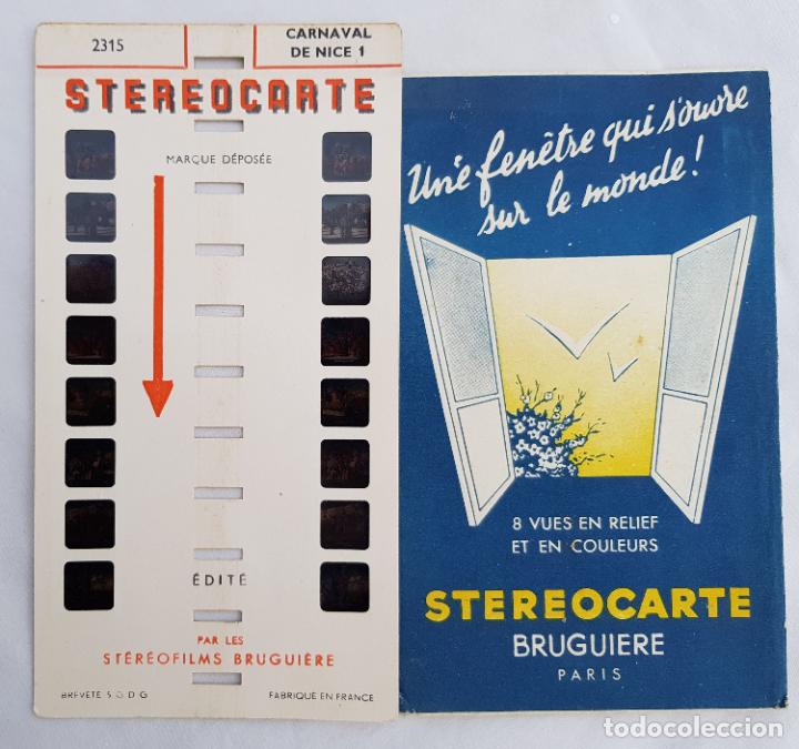 Fotograf&iacute;a antigua: STEREOCARTE, 8 vues en relief et en Couleurs. CARNAVAL DE NICE 1 - N&ordm; 2315