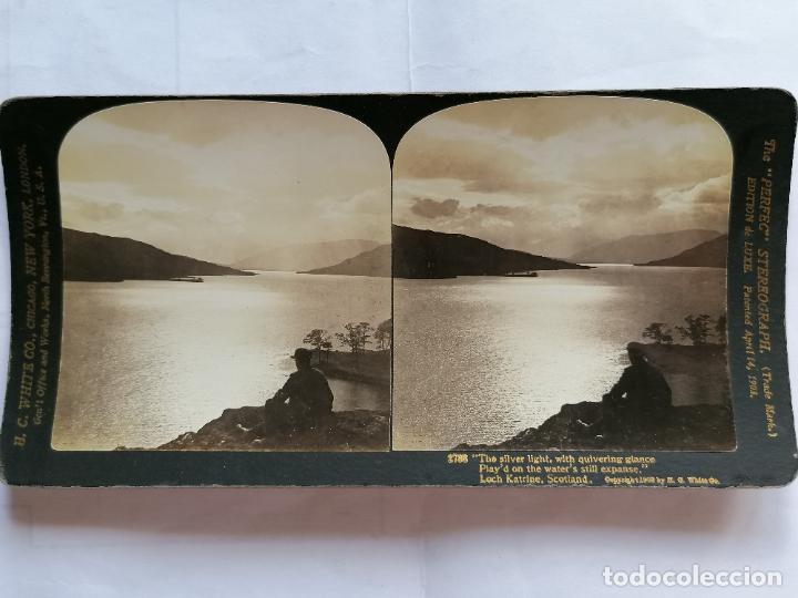 Fotografia antica: FOTOGRAFIA ESTEREOSCOPICA, LAGO KATRINE, ESCOCIA, A&Ntilde;O 1903
