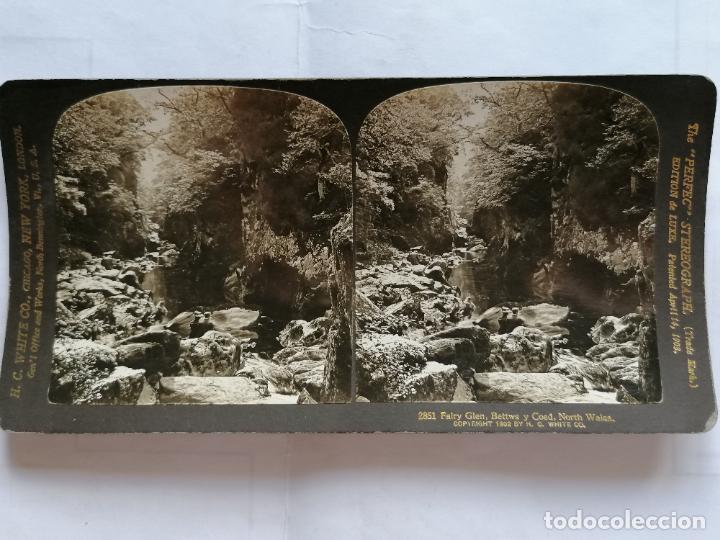Fotografia antica: FOTOGRAFIA ESTEREOSCOPICA, FALRY GLEN, BETTWS Y COED, NORTH WALCS, A&Ntilde;O 1903