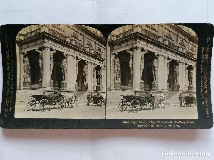 Fotografia antica: FOTOGRAFIA ESTEREOSCOPICA, PERISTILO DEL MUSEO DE LA ERMITA, SAN PETERSBURGO, RUSIA , A&Ntilde;O 1903
