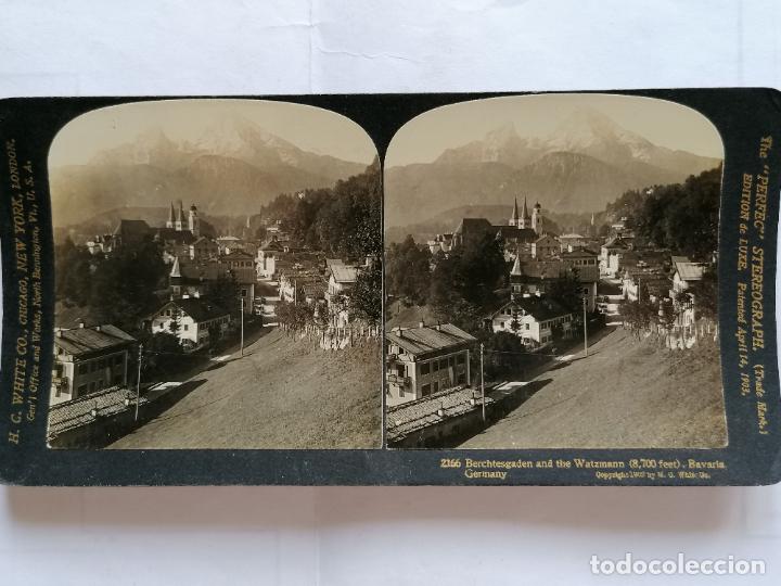 Fotografia antica: FOTOGRAFIA ESTEREOSCOPICA, BERCHTESGARDEN Y EL WATZMANN, EN LAS MONTA&Ntilde;AS DE BAVIERA , A&Ntilde;O 1903
