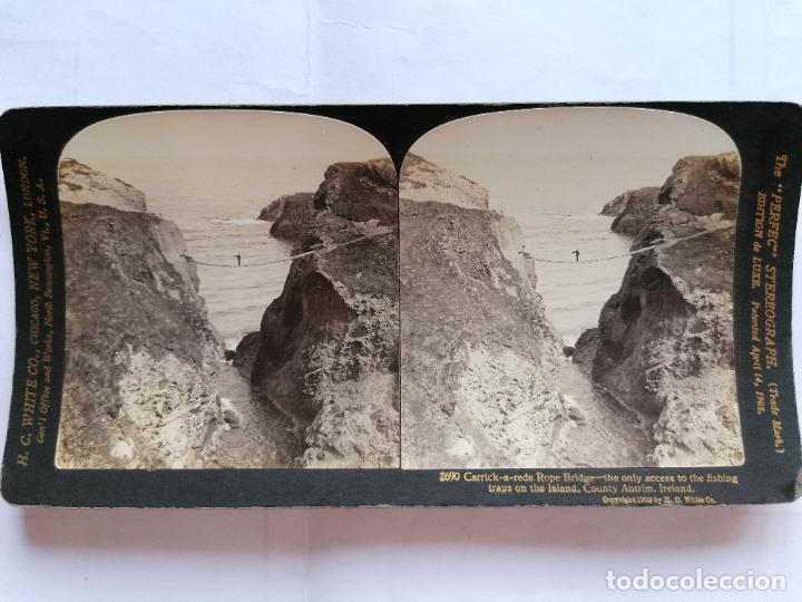 Fotografia antica: FOTOGRAFIA ESTEREOSCOPICA, EL &Uacute;NICO ACCESO A LAS TRAMPAS DE PESCA EN LA ISLA, IRLANDA , A&Ntilde;O 1903