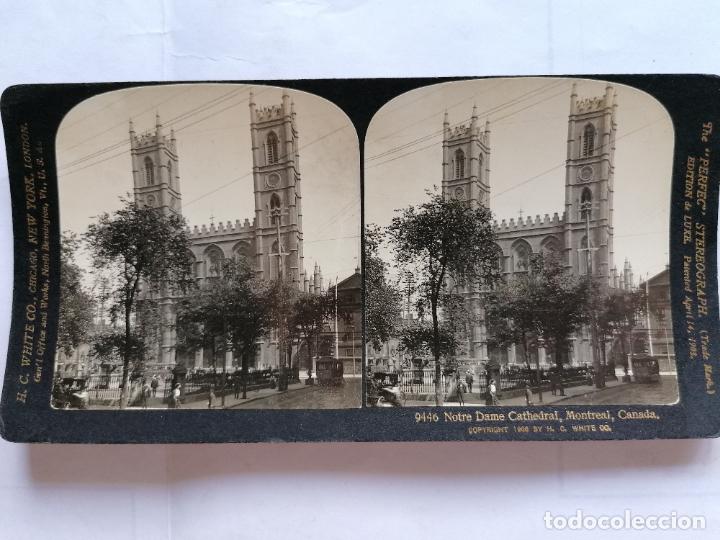 Fotografia antica: FOTOGRAFIA ESTEREOSCOPICA, CATEDRAL DE NUESTRA SE&Ntilde;ORA, EN MONTREAL, CANADA, A&Ntilde;O 1903