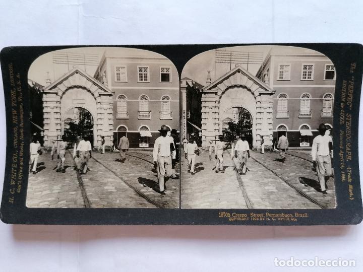 Antique Photography: FOTOGRAFIA ESTEREOSCOPICA, CALLE CRESPO, PERNAMBUCO, BRASIL, A&Ntilde;O 1903