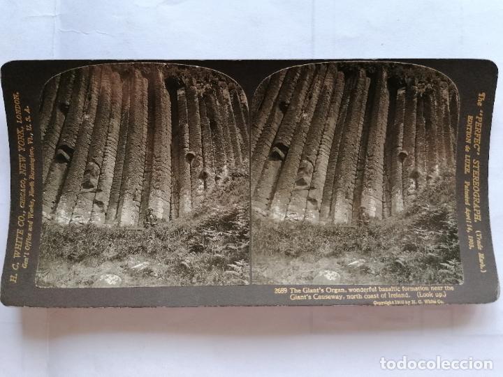 Fotograf&iacute;a antigua: FOTOGRAFIA ESTEREOSCOPICA, EL &Oacute;RGANO DEL GLANT, MARAVILLOSA FORMACI&Oacute;N B&Aacute;SALTICA, IRLANDA , A&Ntilde;O 1903