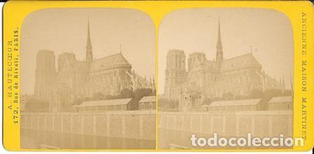 Photographie ancienne: FOTOGRAFIA ESTEREOSCOPICA PARIS, NOTRE DAME, SOBRE 1890 - P-ESTEO-236