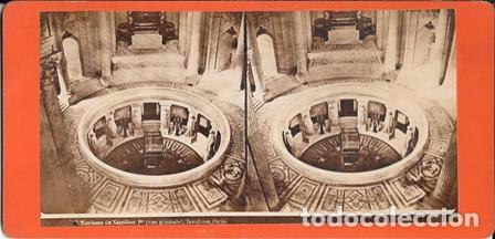Fotograf&iacute;a antigua: FOTOGRAFIA ESTEREOSCOPICA PARIS, TUMBA DE NAPOLEON (IGLESIA DEL DOMO - LOS INVALIDOS) SOBRE 1890.
