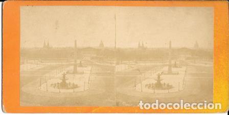 Fotograf&iacute;a antigua: FOTOGRAFIA ESTEREOSCOPICA PARIS, PLAZA DE LA CONCORDIA. SOBRE 1890 - P-ESTEO-243