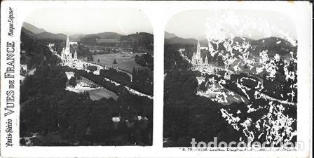 Antique Photography: FOTOGRAFIA ESTEREOSCOPICA EXPLANADA BASILICAS DEL SANTUARIO DE LOURDES. SOBRE 1910 - P-ESTEO-251