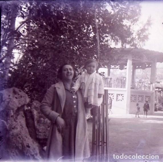 Photographie ancienne: ALCOY ANTIGUO NEGATIVO CRISTAL ESTEREOSCOPICO 4,5 X 10,7 CM.