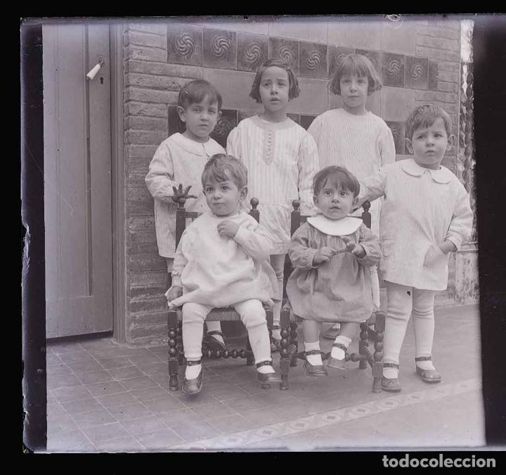 Photographie ancienne: NI&Ntilde;OS. Preciosa foto de ni&ntilde;os en la azotea. c. 1925
