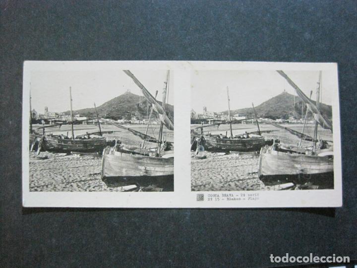 Photographie ancienne: BLANES-PLAYA-RELLEV N&ordm; 15-FOTO ESTEREOSCOPICA-VER FOTOS-(74.128)