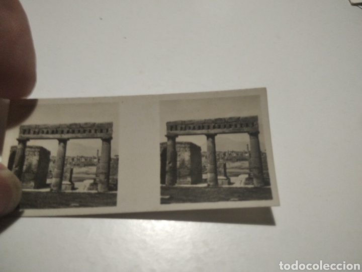 Fotografia antica: Fotograf&iacute;a estereosc&oacute;pica Italia Pompeya