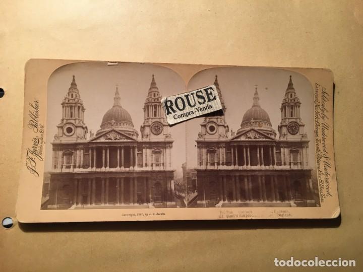 Photographie ancienne: INGLATERRA - ANTIGUA FOTOGRAFIA ESTEREOSCOPICA - ST. PAUL'S CATHEDRALE LONDON , ENGLAND