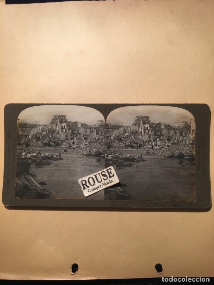 Antique Photography: MESSINA - SICILA - ANTIGUA FOTGRAFIA ESTEREOSCOPICA 5104 A TERREMOTO 1909 - AMERICAN STEREOSCOPIC