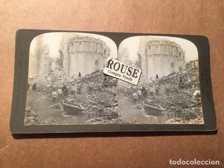 Antique Photography: MESSINA - SICILIA ANTIGUA FOTOGRAFIA ESTEREOSCOPICA 5114A MOST FAMOUS VICTIM OF THE GREAT EARTHQUAKE