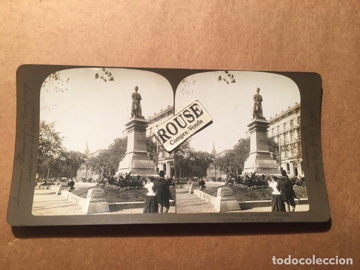 Fotografia antica: CANADA - ANTIGUA FOTOGRAFIA ESTEREOSCOPICA - 1901VICTORIA SQUARE CANADA