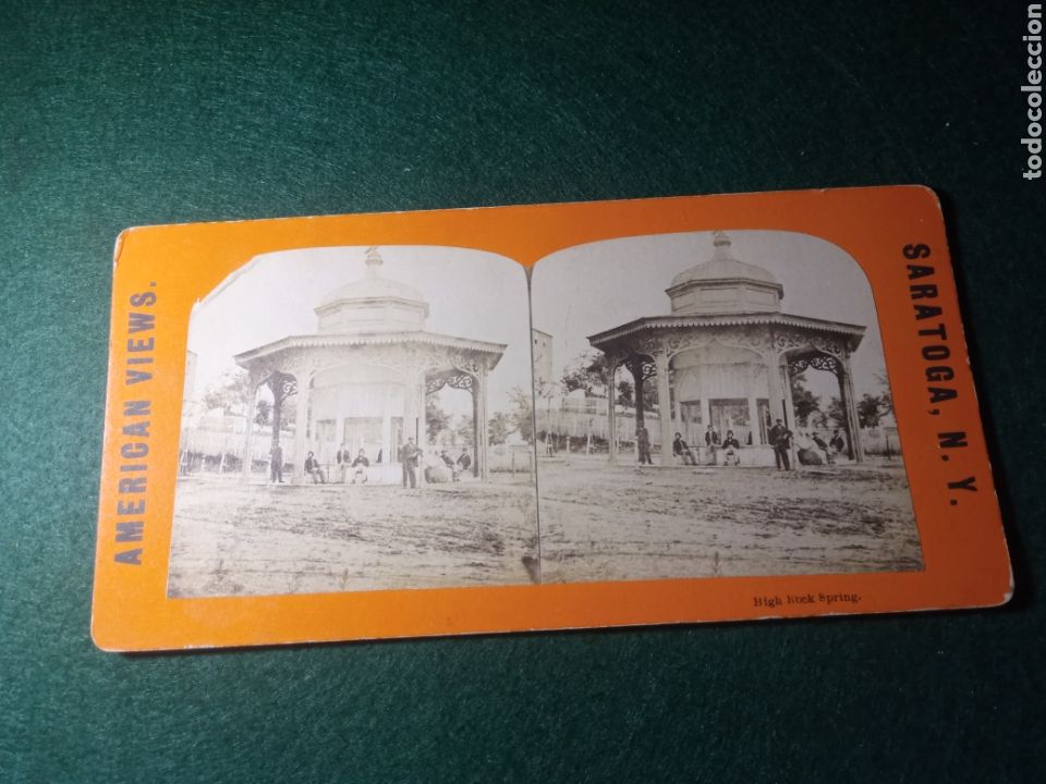 Fotografia antica: Saratoga N.Y. High Rock Spring