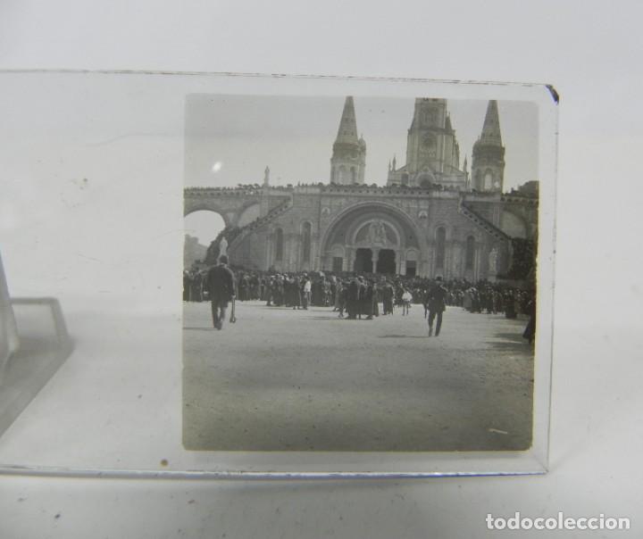 Photographie ancienne: FOTOGRAFIA ESTEREOSCOPICA DE LOURDES, REALIZADA EN CRISTAL, MIDE 10,5 X 4,5 CMS