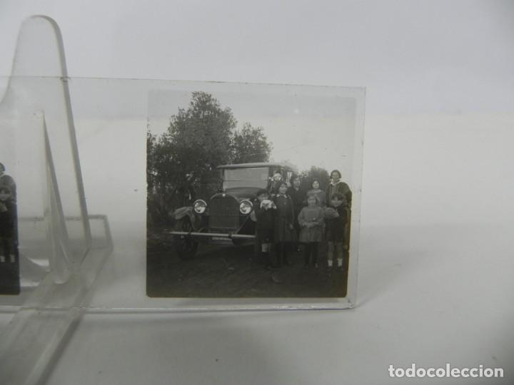 Photographie ancienne: FOTOGRAFIA ESTEREOSCOPICA NO LOCALIZADA, EXCURSIONISTAS EN AUTOMOVIL, REALIZADA EN CRISTAL, MIDE 10,