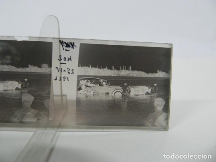 Antique Photography: FOTOGRAFIA ESTEREOSCOPICA NO LOCALIZADA, MILITARES REMOLCANDO CON BUEYES UN COCHE PARA CRUZAR UN RIO