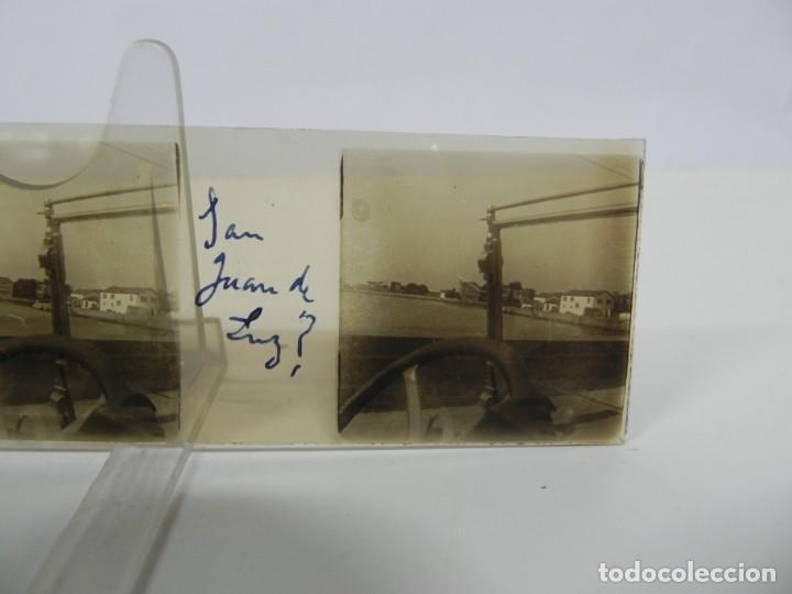 Photographie ancienne: FOTOGRAFIA ESTEREOSCOPICA DE SAN JUAN DE LUZ, FRANCIA, REALIZADA EN CRISTAL, MIDE 10,5 X 4,5 CMS