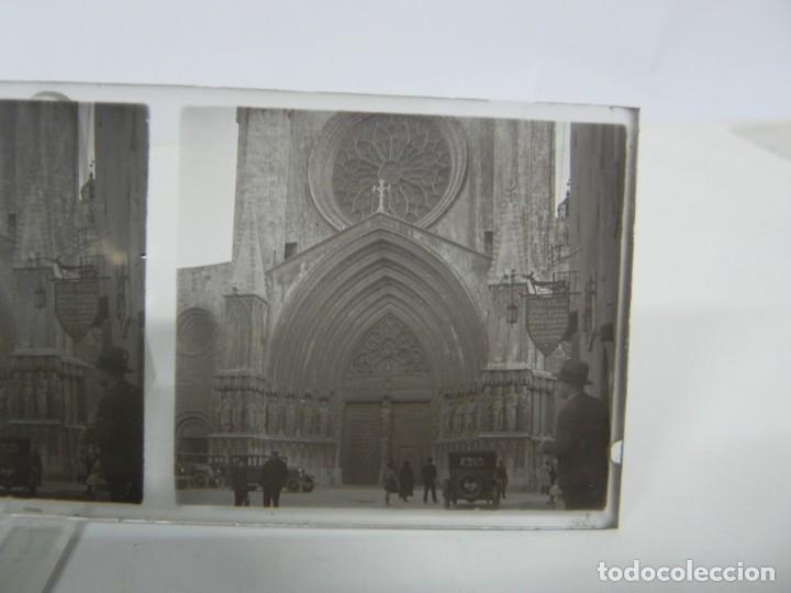 Fotograf&iacute;a antigua: FOTOGRAFIA ESTEREOSCOPICA DE LA CATEDRAL DE TARRAGONA, REALIZADA EN CRISTAL, MIDE 10,5 X 4,5 CMS