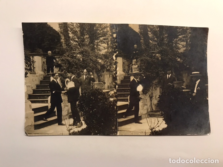 Fotografia antiga: Estereoscopica antigua.., Saludando al anfitri&oacute;n.. (h.1900?)