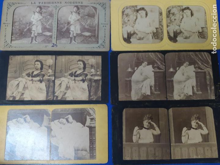 Fotograf&iacute;a antigua: LOTE 6 FOTOGRAFIAS ESTEREOSCOPICAS DIFERENTES TEMATICA EROTICAS