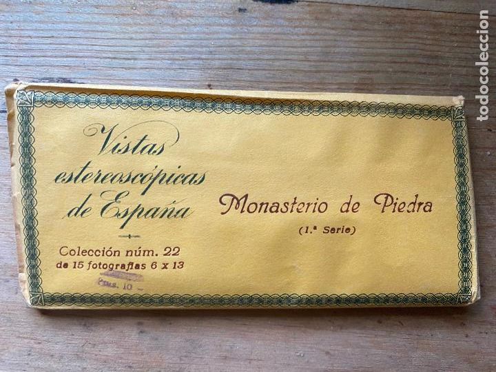Fotograf&iacute;a antigua: 15 vistas estereosc&oacute;picas ESPA&Ntilde;A MONASTERIO DE PIEDRA 1 SERIE NUM 22